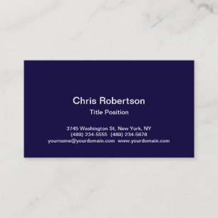 Design tendance Bleu foncé Charmant Carte de visit