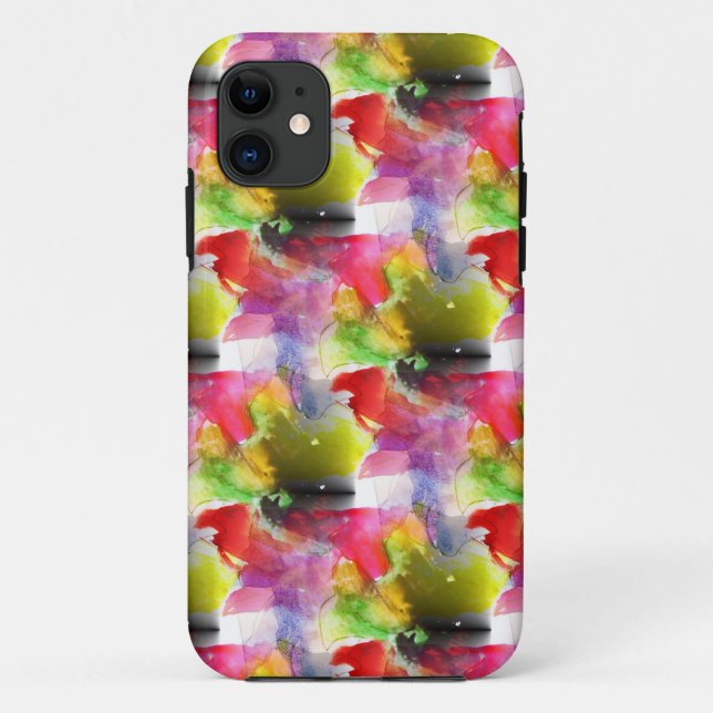Design texture red, yellow watercolor Case-Mate iPhone case (Back)