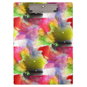 Design texture red, yellow watercolor clipboard