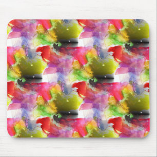 Design texture red, yellow watercolor mouse pad