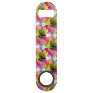 Design texture red, yellow watercolor speed bottle opener