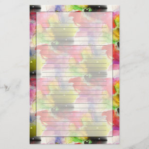 Design texture red, yellow watercolor stationery