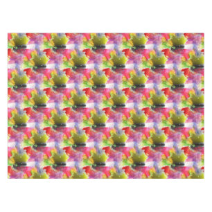 Design texture red, yellow watercolor tablecloth