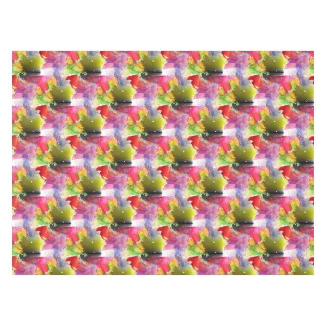 Design texture red, yellow watercolor tablecloth (Front (Horizontal))