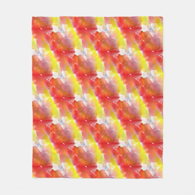 Design texture watercolor background fleece blanket (Front)