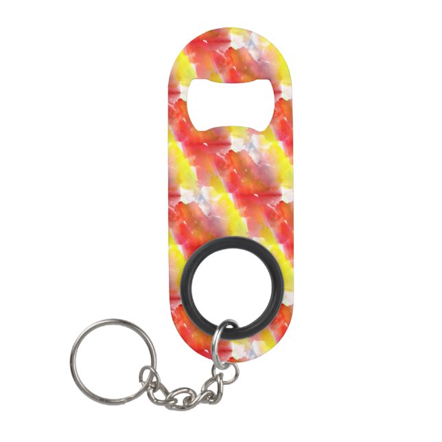 Design texture watercolor background keychain bottle opener (Front)