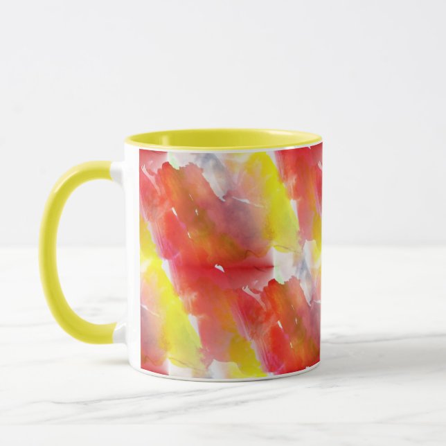 Design texture watercolor background mug (Left)