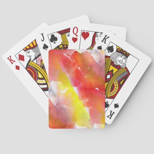 Design texture watercolor background playing cards (Back)