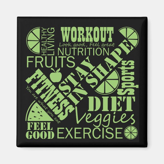 Design to encourage heathy lifestyl magnet (Front)