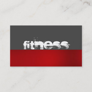 Design Trend Grey Red Fitness Carte de visite spor