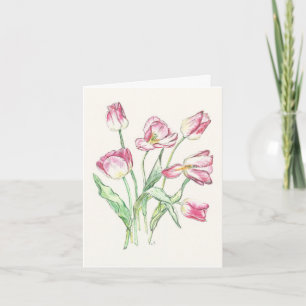 Design Triumph Tulips sur les cartes de voeux
