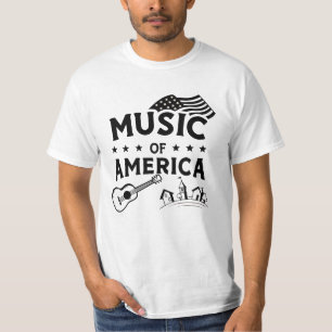 Design unique de t-shirt Music America
