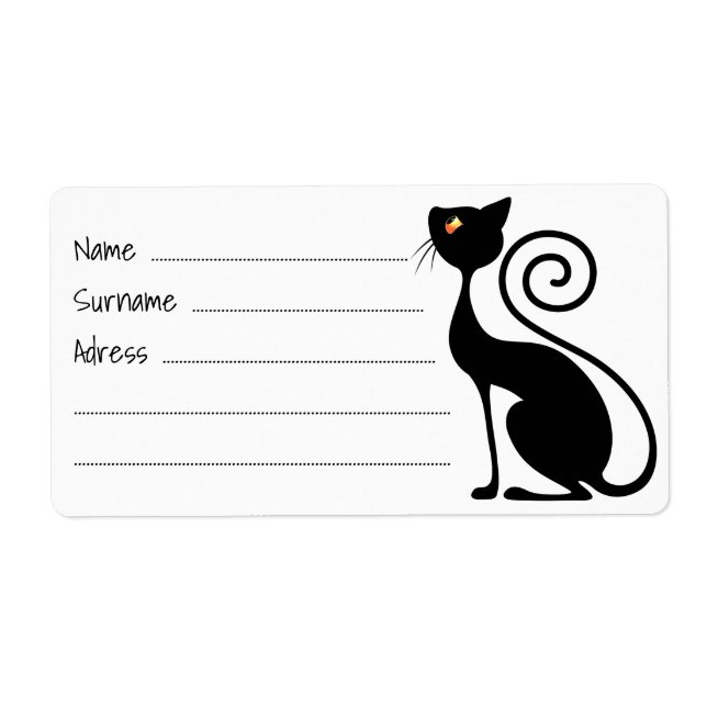 Design Vintage de chat noir (Devant)