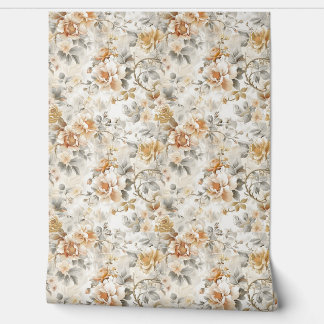 Design wallpaper with a classic flower pattern.