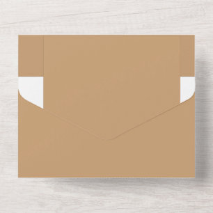 Design with a Brown Background and White Border All In One Invitation