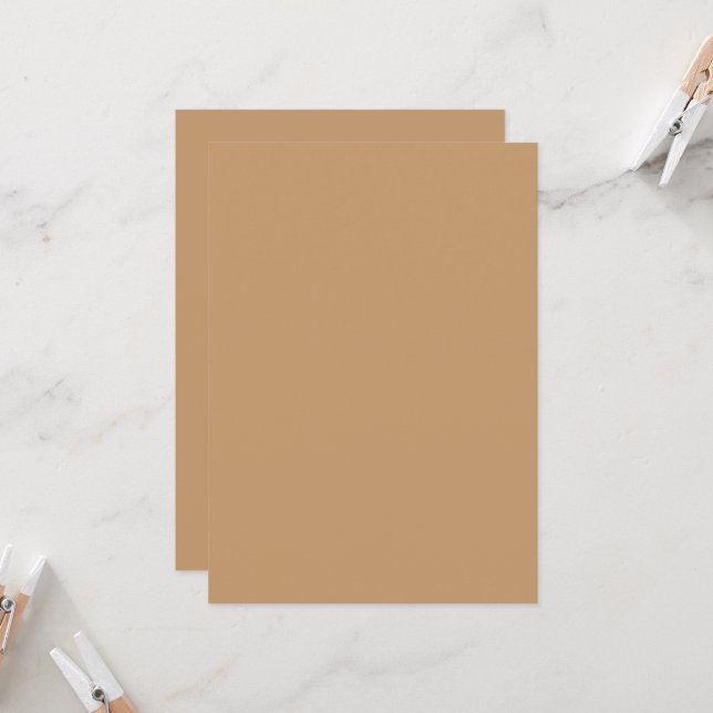 Design with a Brown Background and White Border Invitation (Front/Back In Situ)