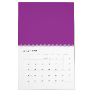 Design with a Stunning Purple Background and White Calendar