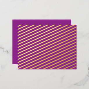 Design with a Stunning Purple Background and White Foil Holiday Postcard