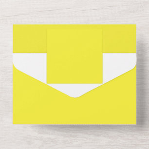 Design with a Yellow Background and Black Border All In One Invitation