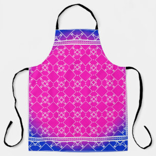 Design with abstract hand drawn geometric pattern  apron
