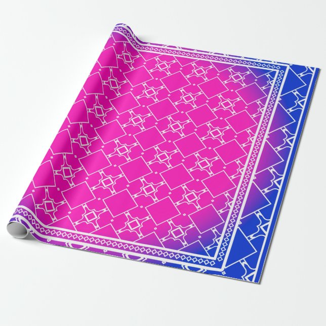 Design with abstract hand drawn geometric pattern  wrapping paper (Unrolled)