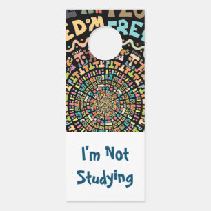 Design with coloured letters door hanger