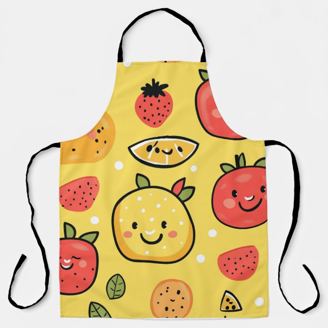 design with cute fruit pattern theme apron (Front)