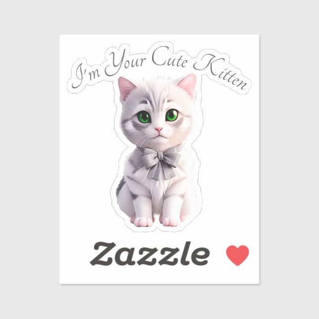 Design with cute grey kitten (Sheet)