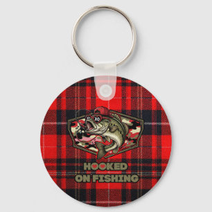 Design with fun, bold illustration of a cool bass keychain