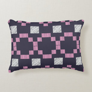 Design with manual hatching. Ethnic boho ornament. Accent Pillow