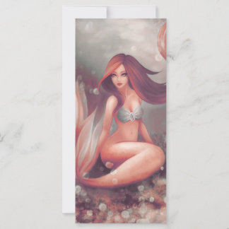 Design with mermaid under water. Anime girl