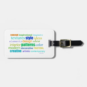 Design Word Collage Luggage Tag