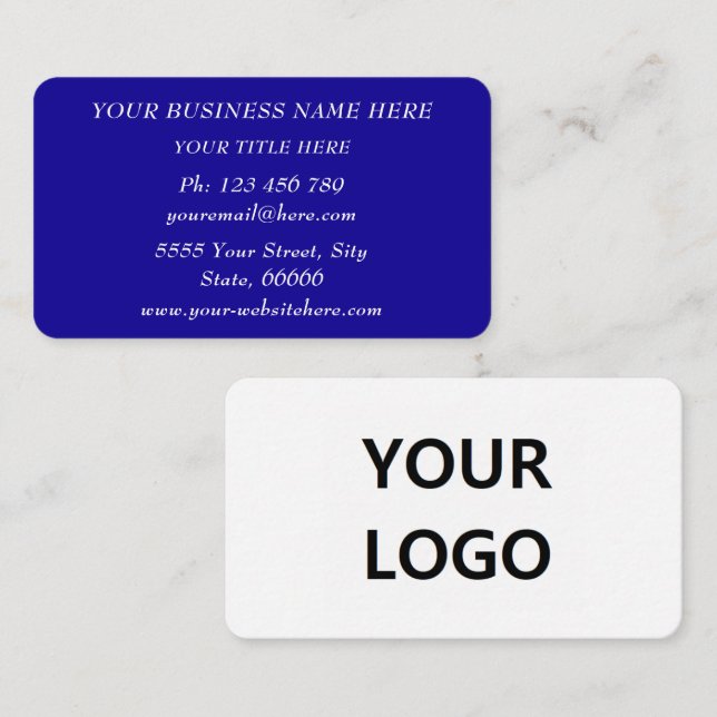 Design Your Branded Logo Business Cards Template (Front/Back)