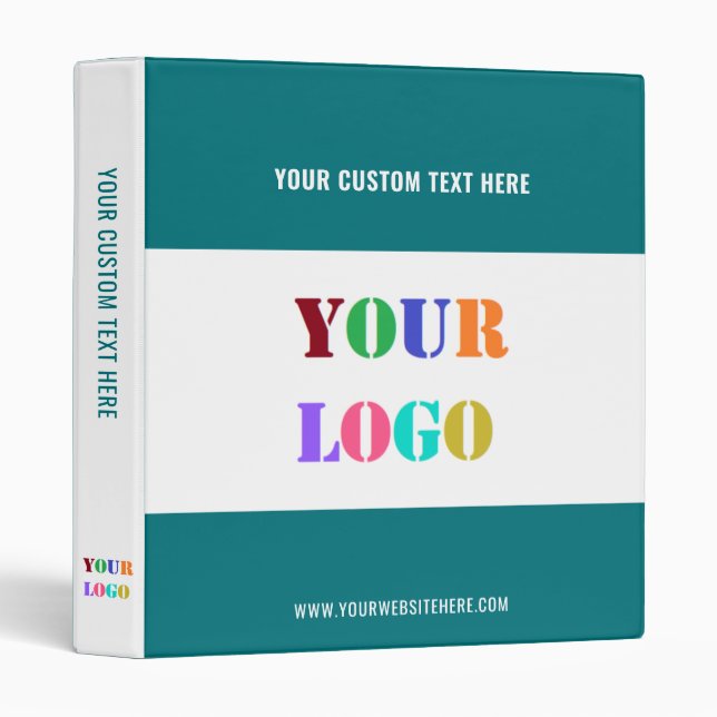 Design Your Business Logo and Text Branded Binder (Front/Spine)