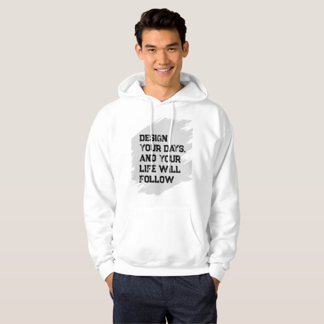 Design your days... Men's Basic T-Shirt Hoodie (Front Full)