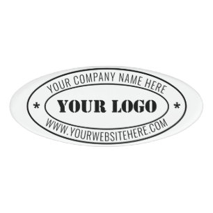 Design Your Logo Branded Business Name Tag Example