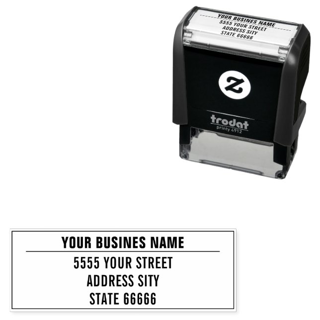 Design Your Name Address Framed Stamp Example (In Situ)