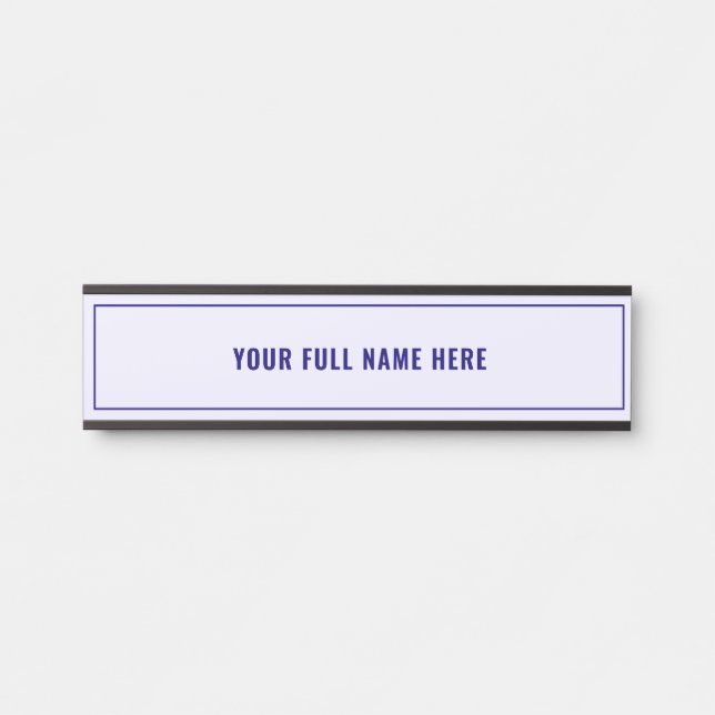 Design Your Name Door Sign Example Choose Colours (Front)