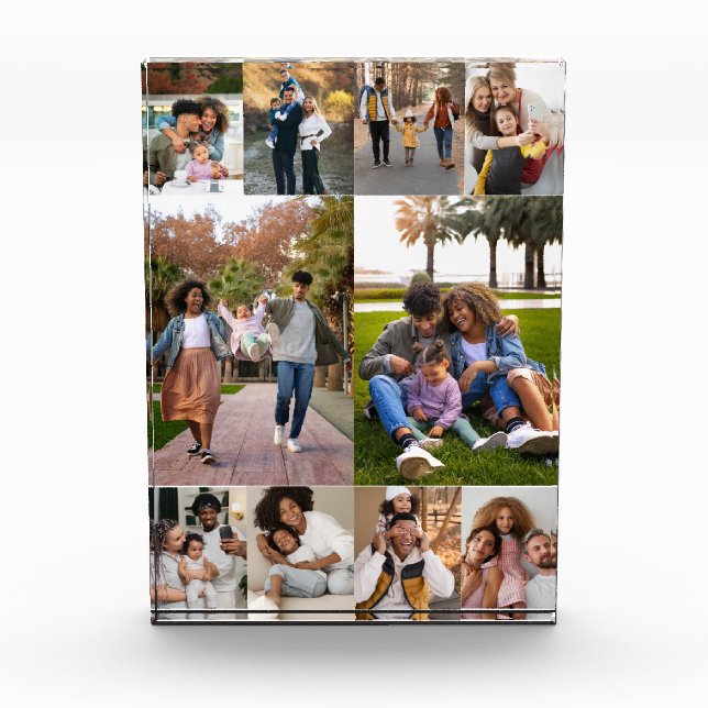 Design Your Own 10 Photo Collage Block (Front)
