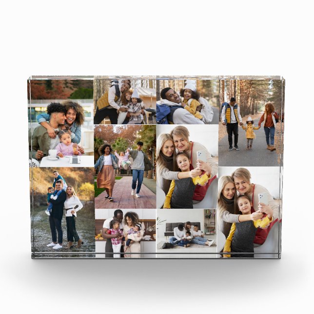 Design Your Own 10 Photo Collage Block (Front)