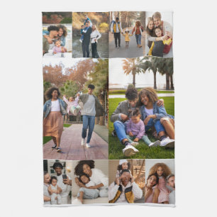 Design Your Own 10 Photo Collage Framed Art Kitchen Towel