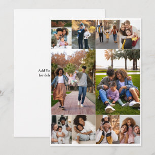 Design Your Own 10 Photo Collage Holiday Card