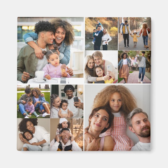 Design Your Own 10 Photo Collage Magnet (Front)
