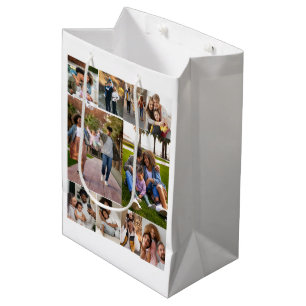 Design Your Own 10 Photo Collage Medium Gift Bag