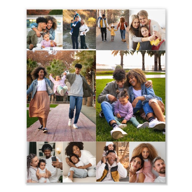 Design Your Own 10 Photo Collage Print (Front)