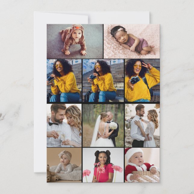 Design Your Own 11 Photo Collage Announcement (Front)