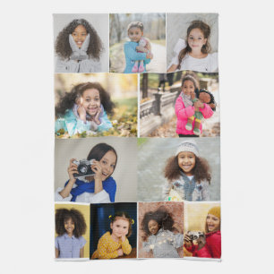 Design Your Own 11 Photo Collage Kitchen Towel