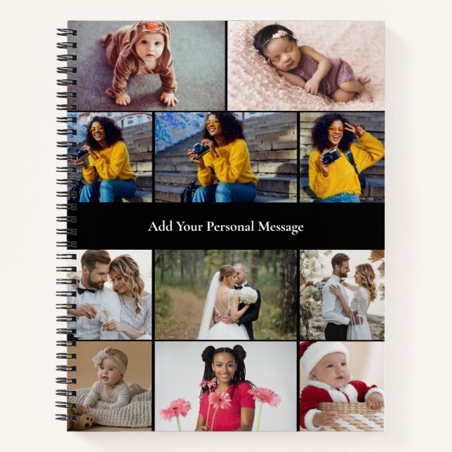 Design Your Own 11 Photo Collage Notebook (Front)
