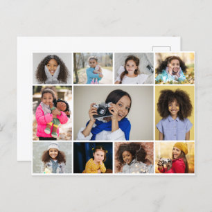 Design Your Own 11 Photo Collage Postcard