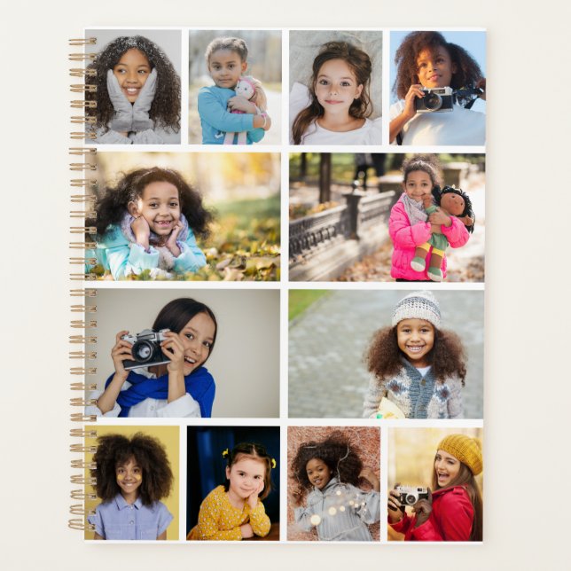 Design Your Own 12 Photo Collage Planner (Front)